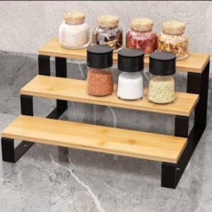 Wooden Step Shelf Organizer