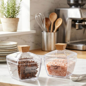Premium Acrylic Spice Jar - (2pcs)