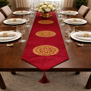 Maroon & Gold Laser Cut Table Runner
