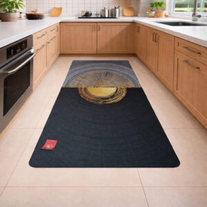 Anti-Slip Abstract Sunburst Runner Mat