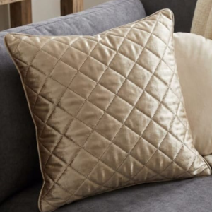 Premium Gold Quilted Cushion Cover