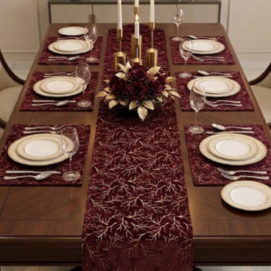 Dinning Table Runner With Mats (6+1 Set)