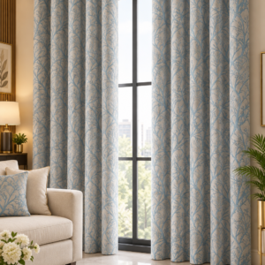 Ready Curtains - Self Jacquard Curtains ( pack of 2 pcs ) Size : Length 90"inch x Width 52" inch