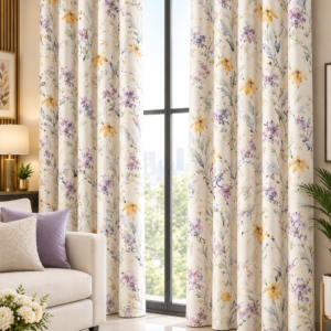 Ready Curtains - Digital Print Canvas Fabric ( pack of 2 pcs )