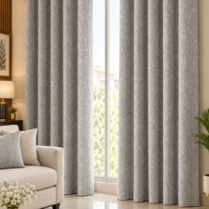 Ready Curtains - Self Jacquard Curtains ( pack of 2 pcs )  Size : Length 90"inch x Width 52" inch