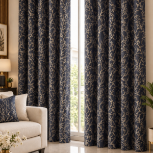 Ready Curtains - Self Jacquard Curtains ( pack of 2 pcs )  Size : Length 90"inch x Width 52" inch