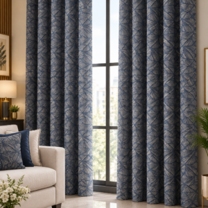 Ready Curtains - Self Jacquard Curtains ( pack of 2 pcs )  Size : Length 90"inch x Width 52" inch
