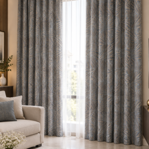 Ready Curtains - Self Jacquard Curtains ( pack of 2 pcs )  Size : Length 90"inch x Width 52" inch